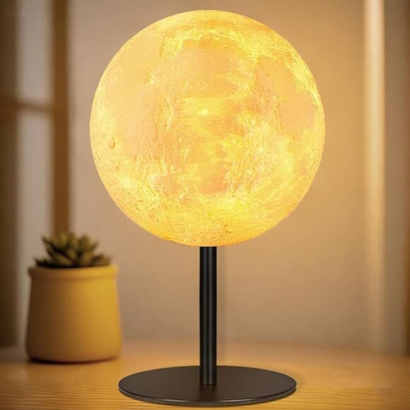 Moon Lamp Small Table Lamp Dimmable 30 Modes, Nightstand Desk Lamp - Picture 1 of 7